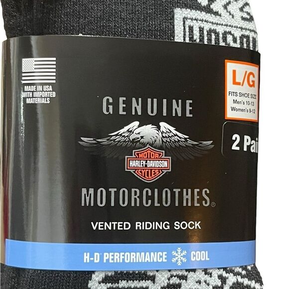 Harley-Davidson Wolverine Patriotic Riding Socks, 2 Pairs, Size L, NWT - Picture 5 of 6